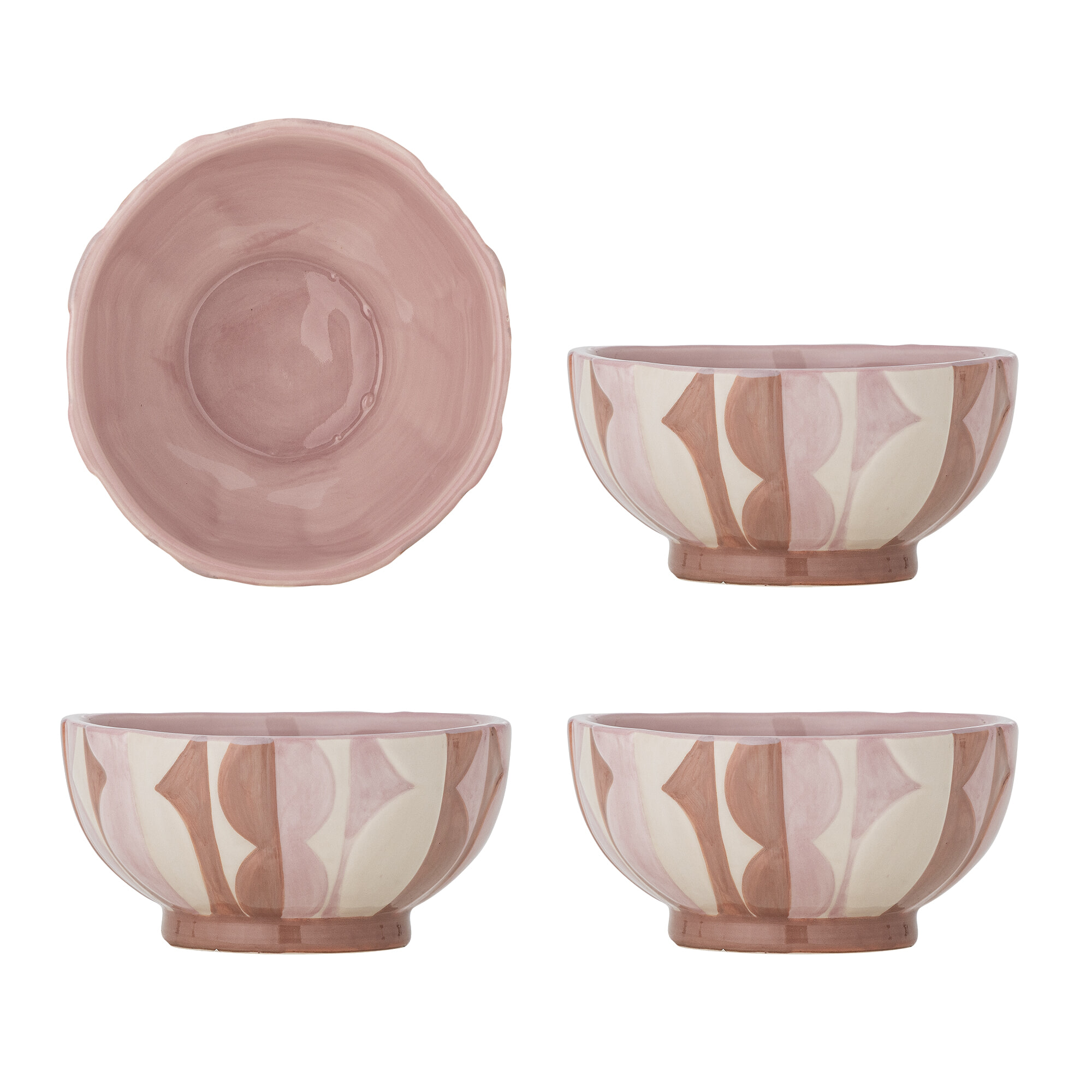 Bloomingville Schaal Saul Set van 4 stuks - Roze | Bloomingville