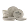 Bloomingville Serviesset Bea Set van 12 stuks - Naturel | Bloomingville