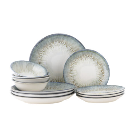 Bloomingville Serviesset Calen Set van 12 stuks - Blauw | Bloomingville