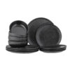 Bloomingville Serviesset Neri Set van 12 stuks - Zwart | Bloomingville