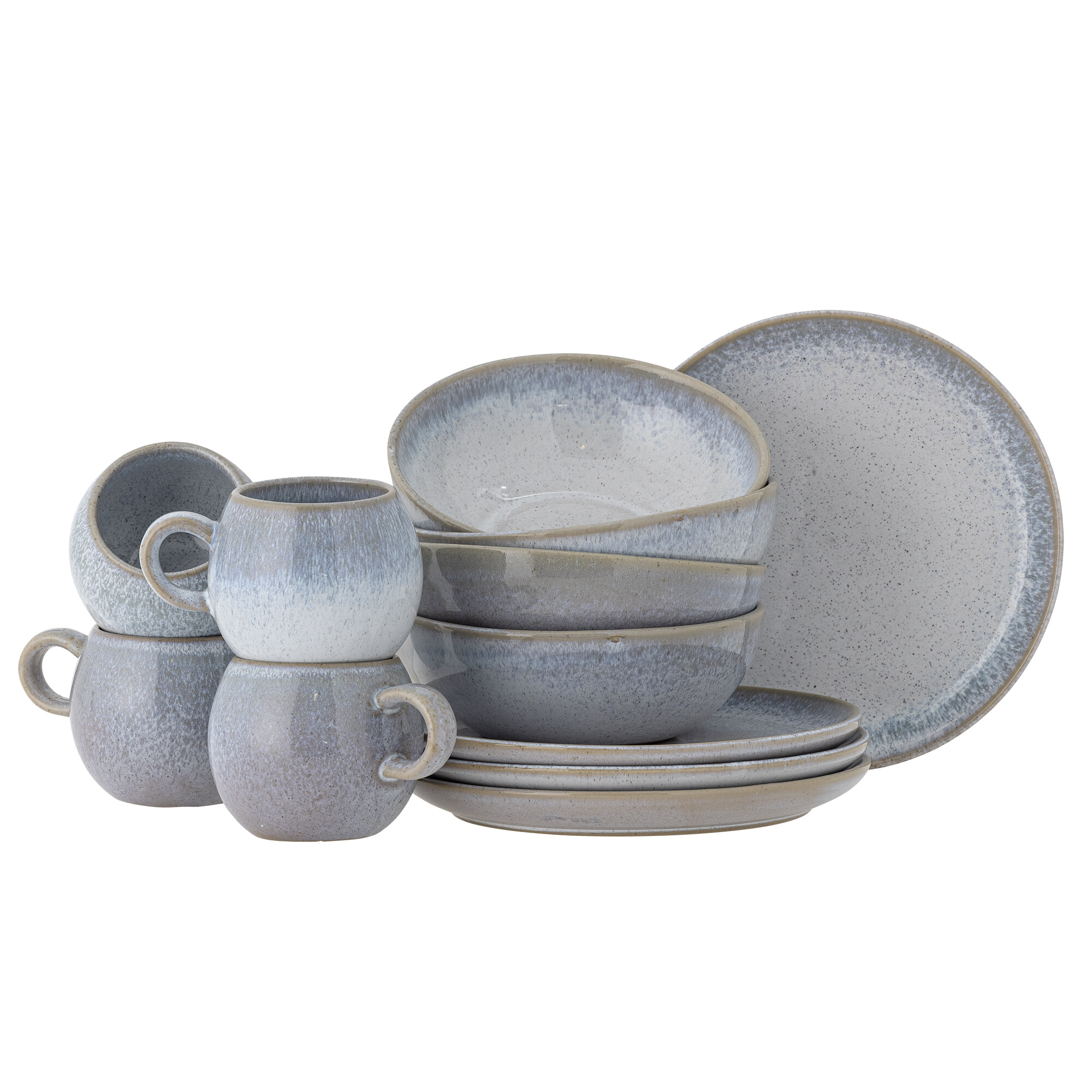 Bloomingville Serviesset Paula Set van 12 stuks - Blauw | Bloomingville