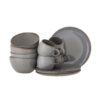 Bloomingville Serviesset Sandrine Set van 12 stuks - Grijs | Bloomingville