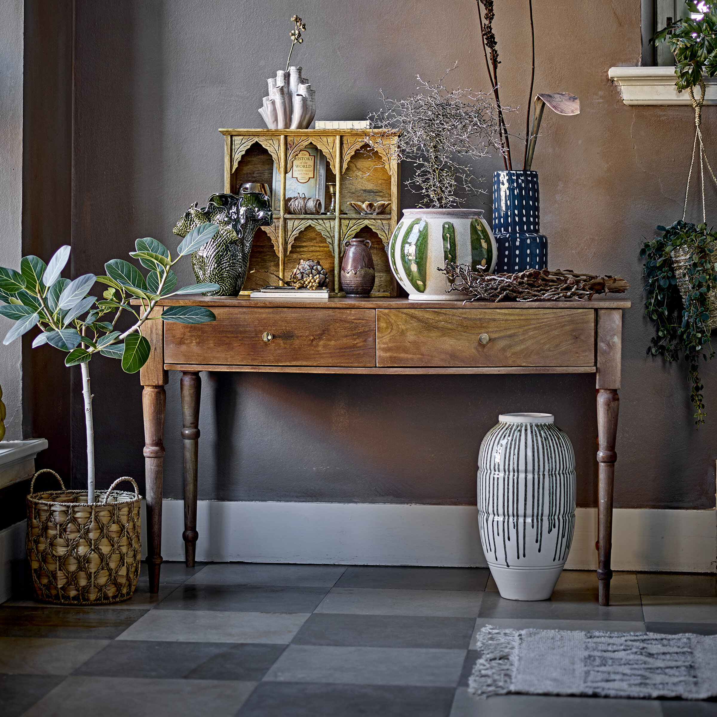Bloomingville Sidetable Betton Mangohout 127 x 50cm - Bruin | Bloomingville