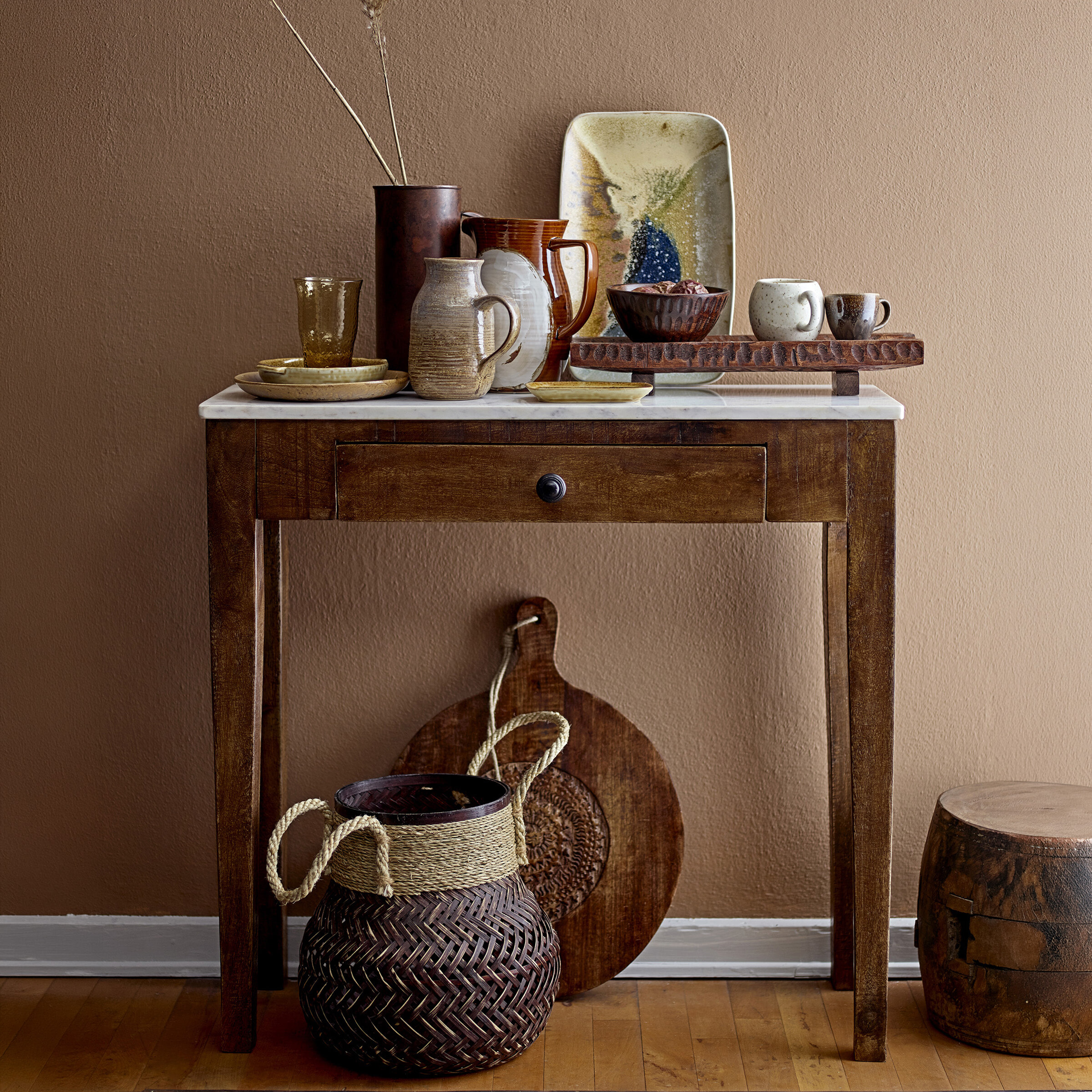 Bloomingville Sidetable Hauge Mangohout 79 x 28cm - Bruin | Bloomingville