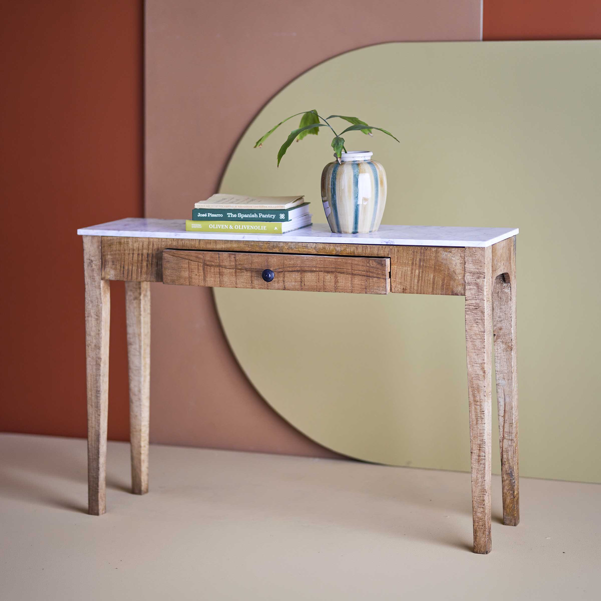 Bloomingville Sidetable Hauge Marmer en mangohout