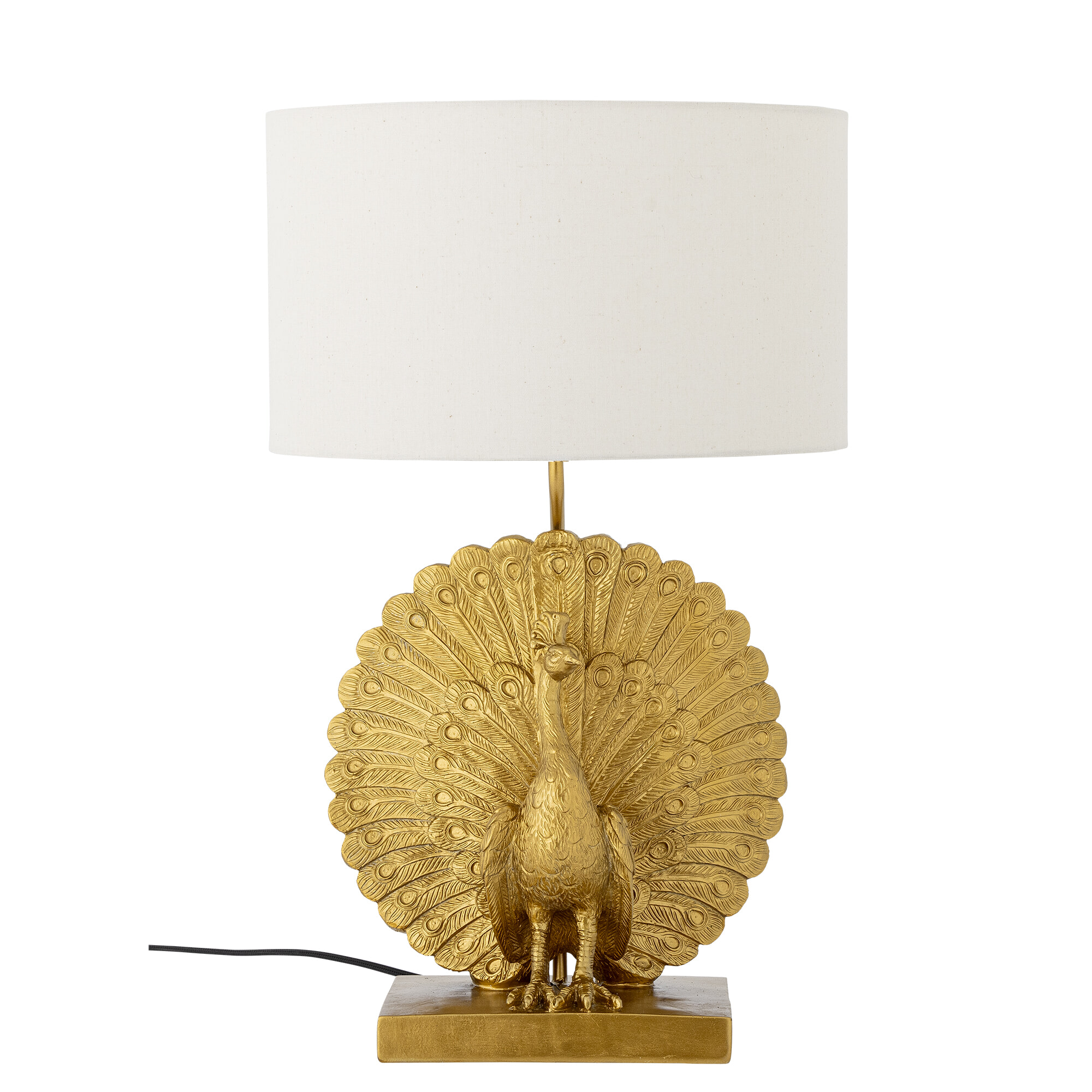 Bloomingville Tafellamp Peacock 59cm hoog - Goud | Bloomingville