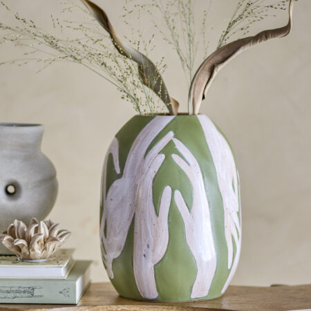 Bloomingville Vaas Adalena 30cm - Groen | Bloomingville
