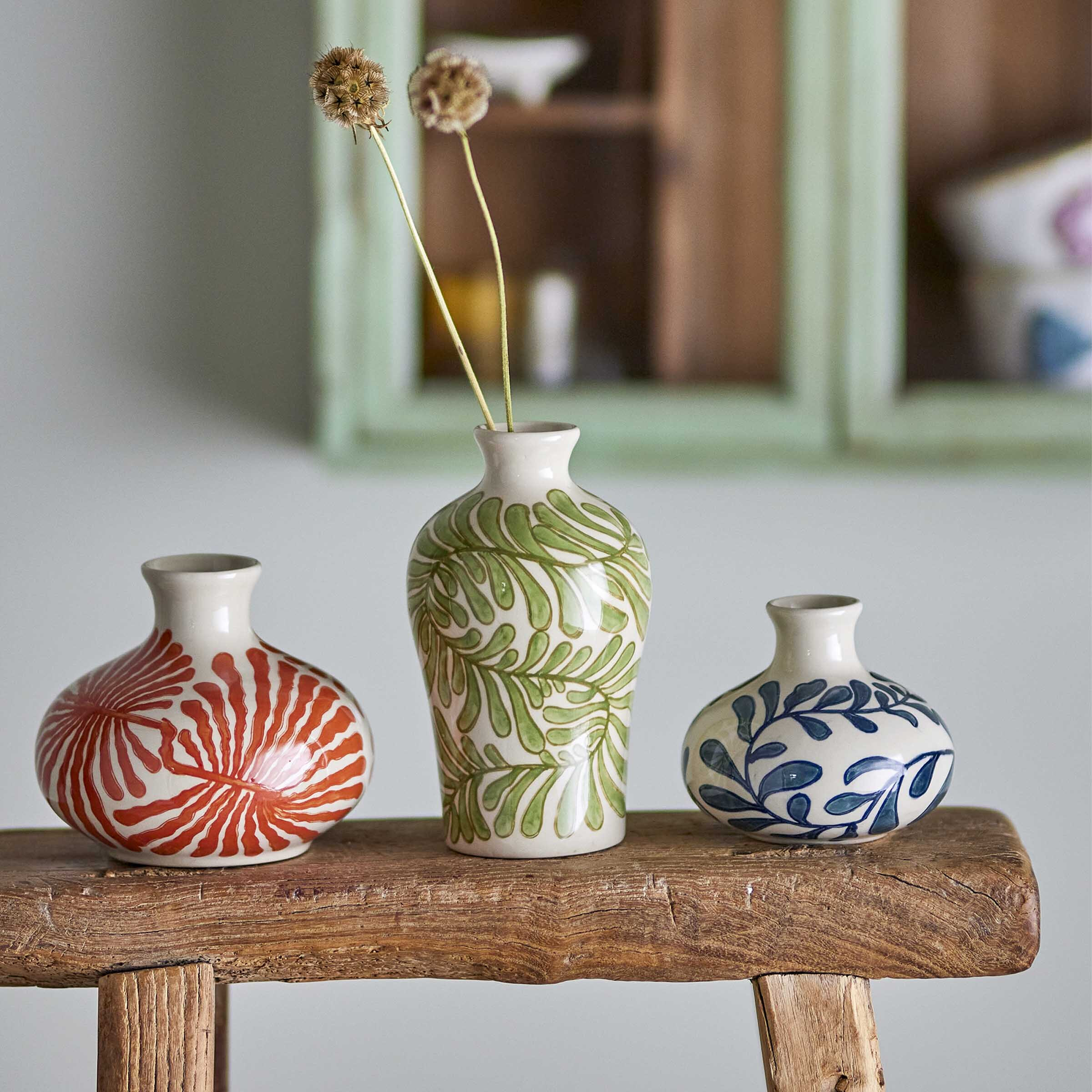 Bloomingville Vaas Fauni Set van 3 stuks - Meerkleurig | Bloomingville