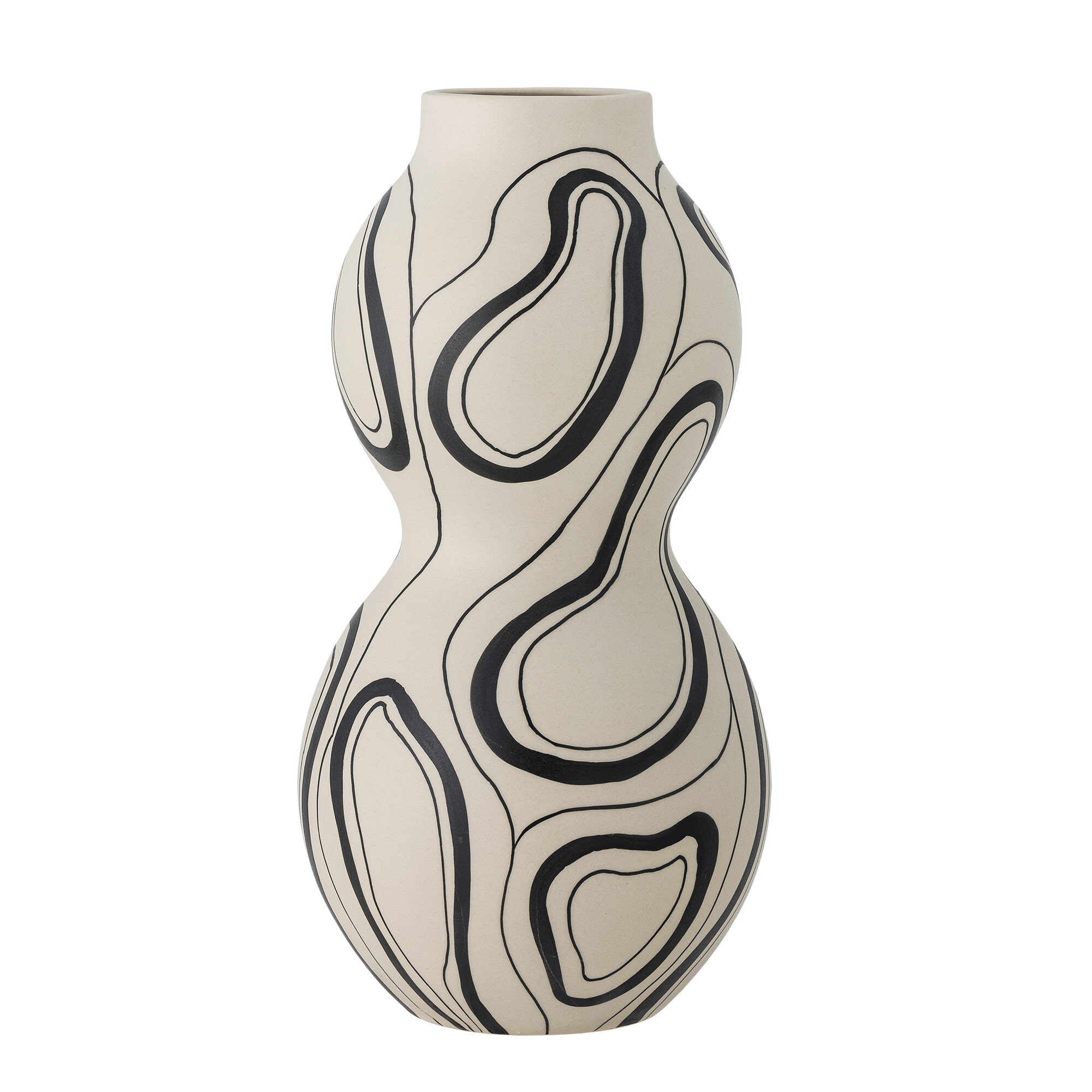 Bloomingville Vaas Nicola 34cm hoog - Zwart | Bloomingville