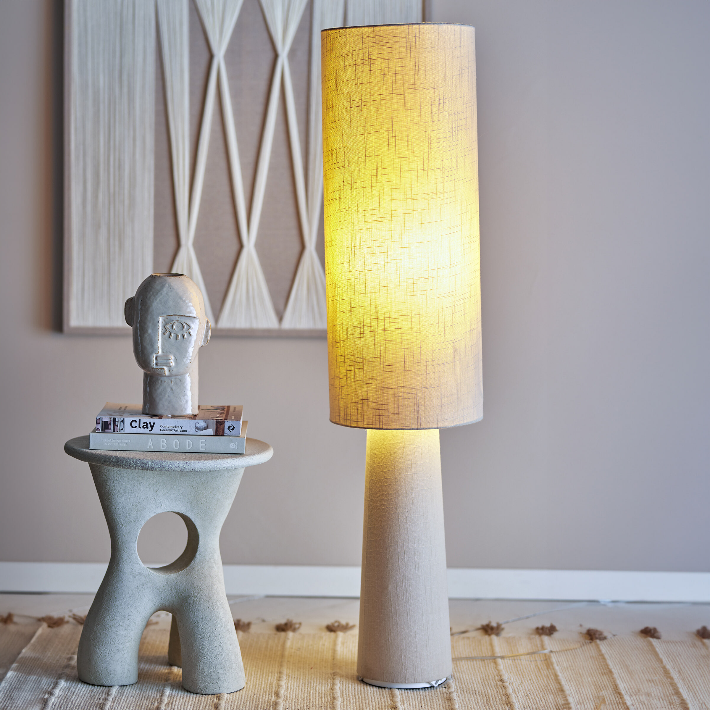 Bloomingville Vloerlamp Emmie Linnen