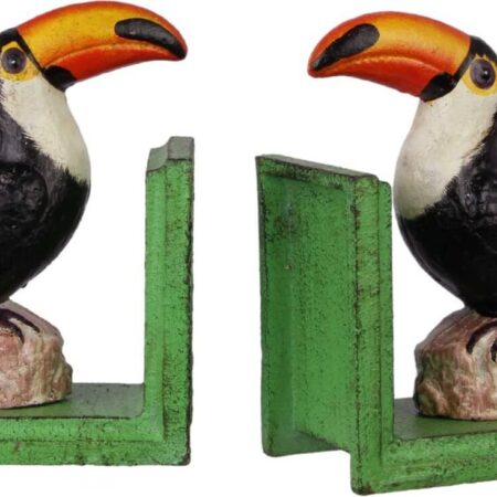 Boekensteun van Gietijzer met Toekan | DecoImport