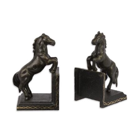 Boekensteunen gietijzer paarden | DecoImport