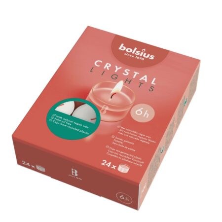 Bolsius Clear Cup Theelicht 6 Uur Doos 24 Stuks | Bolsius