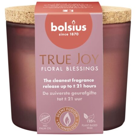 Bolsius Geurglas Met Kurk 66/83 True Joy Floral Blessings | Bolsius