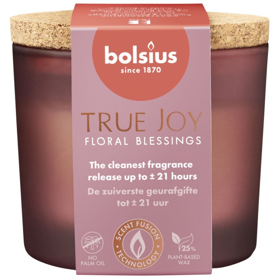 Bolsius Geurglas Met Kurk 66/83 True Joy Floral Blessings | Bolsius