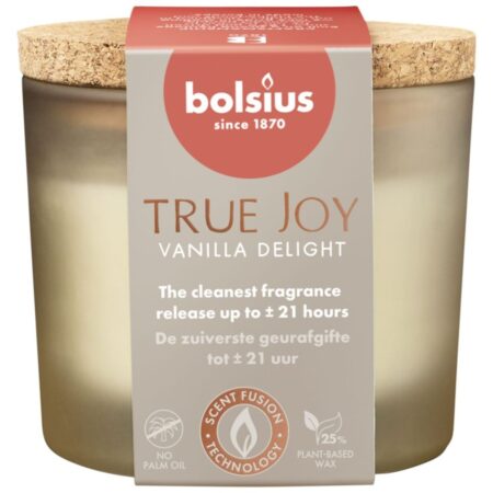 Bolsius Geurglas Met Kurk 66/83 True Joy Vanilla Delight | Bolsius