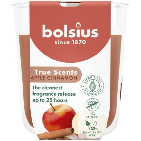 Bolsius Geurglas True Scents Apple Cinnamon 80/73 | Bolsius