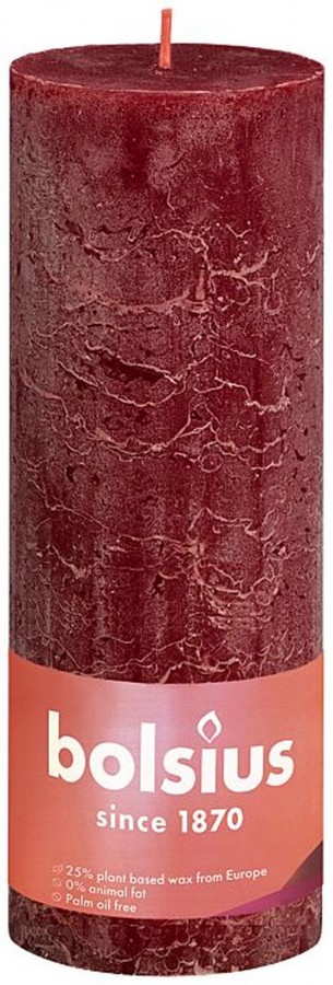 Bolsius Kaars 190X68mm Donker Rood | Bolsius