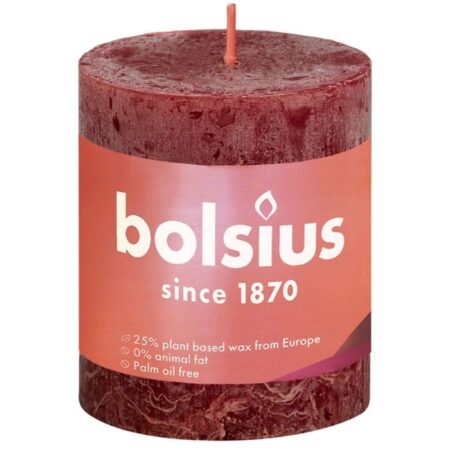 Bolsius Kaars 80X68mm Donker Rood | Bolsius