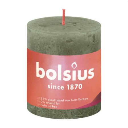 Bolsius Kaars 80X68mm Olijfgroen Bolsius | Bolsius
