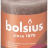 Bolsius Kaars 80X68mm Taupe Rustiek | Bolsius