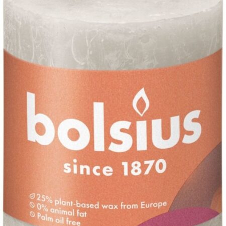 Bolsius Kaars 80X68mm Zand Grijs Rustiek | Bolsius