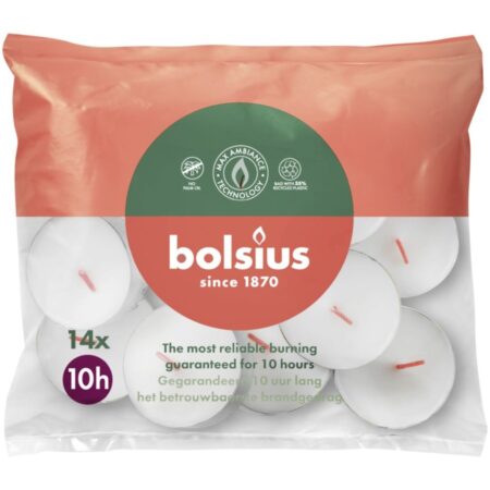 Bolsius Maxi-lichten 10-uur Zak 14 stuks | Bolsius