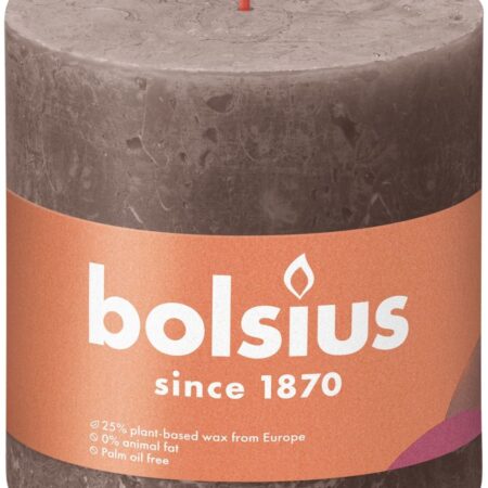 Bolsius Rustiek stompkaars 100/100 Taupe | Bolsius