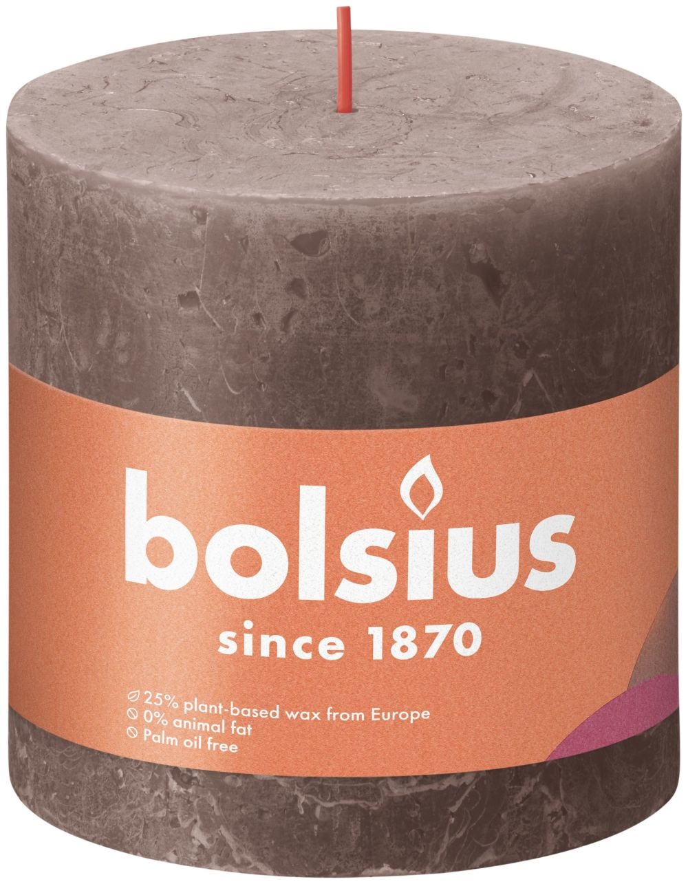 Bolsius Rustiek stompkaars 100/100 Taupe | Bolsius