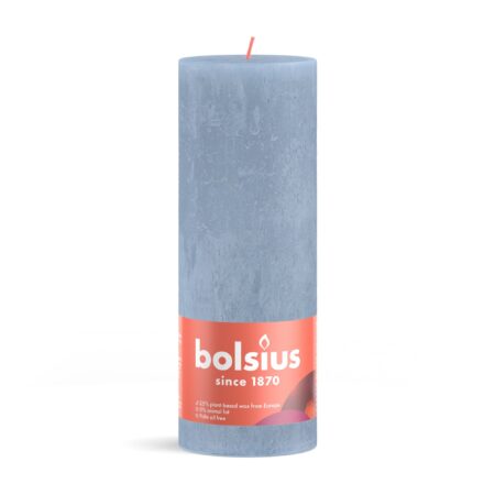 Bolsius Rustiekkaars 190/68 Lucht Blauw | Bolsius
