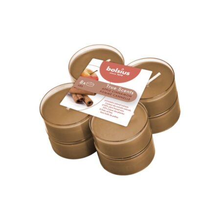 Bolsius True Scents Maxlichten Appel-Kaneel 8 Stuks | Bolsius