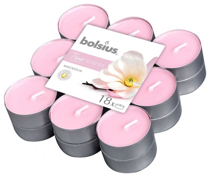 Bolsius True Scents geurtheelicht 18 stuks magnolia roze | Bolsius