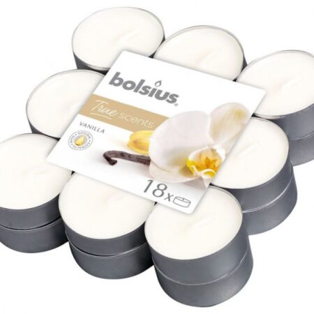 Bolsius True Scents geurtheelicht 18 stuks vanilla wit | Bolsius