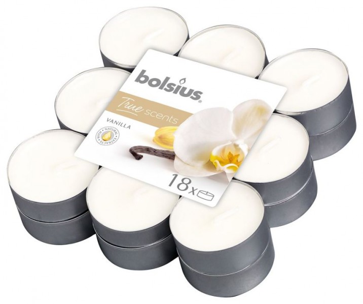 Bolsius True Scents geurtheelicht 18 stuks vanilla wit | Bolsius