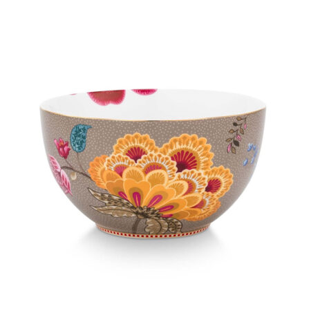 Bowl Blooming Tales Fantasy Khaki 18cm | PiP Studio