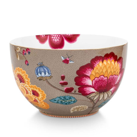 Bowl Blooming Tales Fantasy Khaki 23cm | PiP Studio