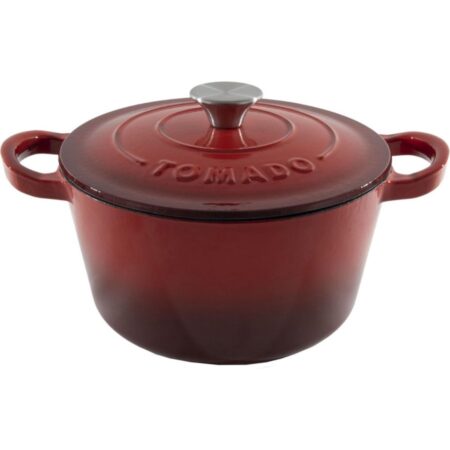 Braadpan Tomado Gietijzer Rood 24 Cm | Tomado