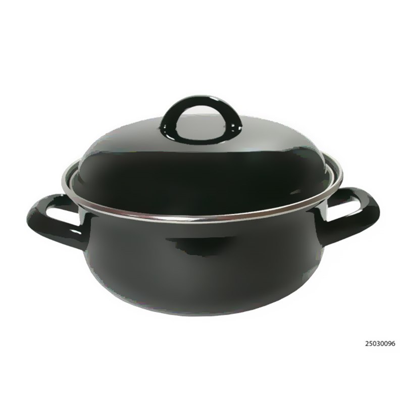 Braadpan emaille zwart 28cm 6