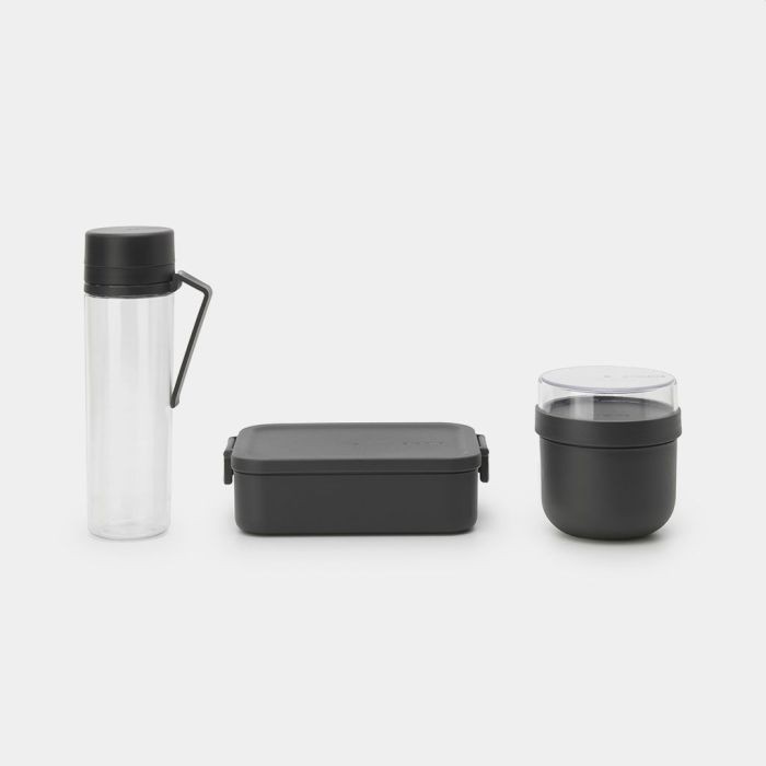 Brabantia Make & Take Ontbijt En Lunchset 3 Delig Dark Grey | Brabantia