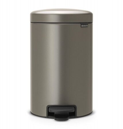 Brabantia NewIcon Pedaalemmer Metaal Platinum 12 Liter | Brabantia