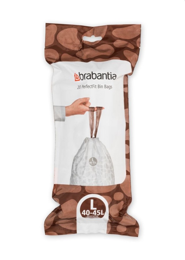 Brabantia Perfectfit afvalzak L 45 liter 20 stuks | Brabantia