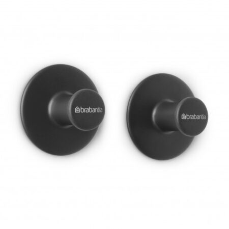 Brabantia ReNew handdoekhaakjes 2 stuks zwart | Brabantia