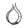 Brandhoutrek Flame zwart metaal |