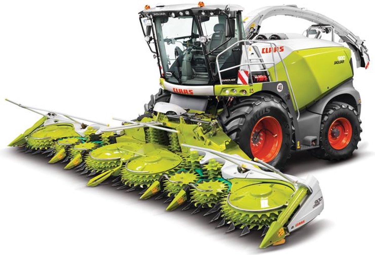 Britains Claas Jaguar 980 met Orbis 900 maisbek 1:32 | Britains