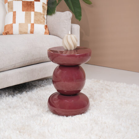 Brix Ronde Bijzettafel Dex 33cm - Maroon | Brix