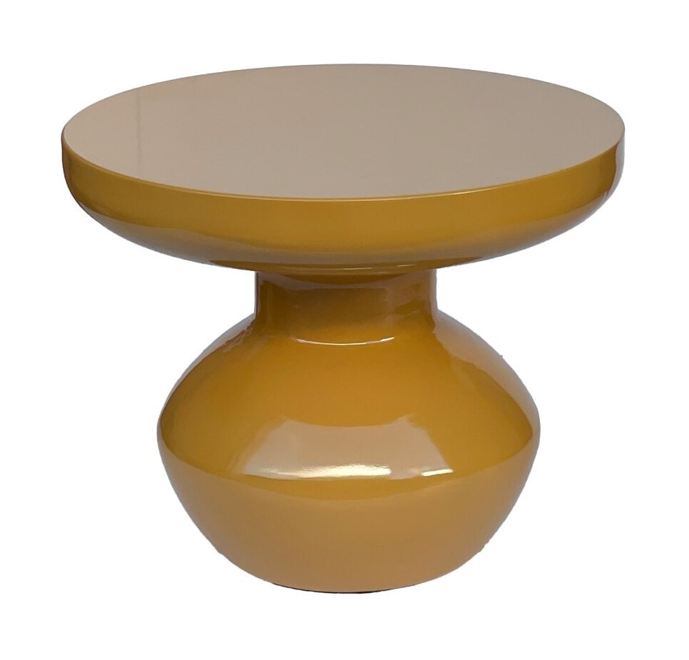 Brix Ronde Bijzettafel Lou 40cm - Mosterdgeel | Brix