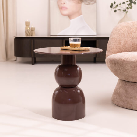 Brix Ronde Bijzettafel Wes 50cm - Roest | Brix