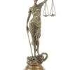 Bronskleurig Vrouwe Justitia beeldje | DecoImport