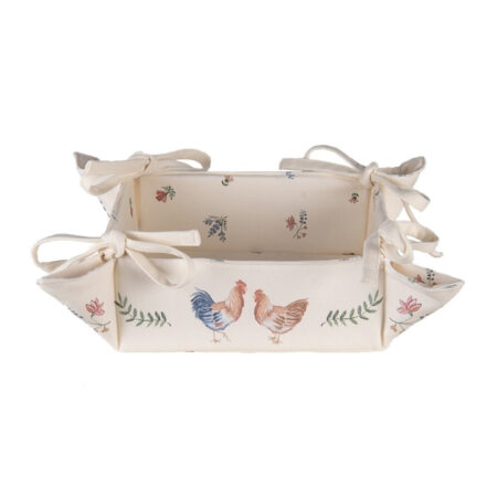 Broodmand beige blauw kip en haan | Clayre&Eef