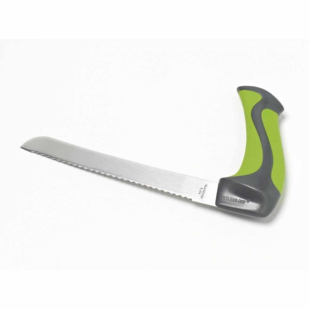 Broodmes met gehoekt handvat | Lengte mes 20 cm | Roestvrijstaal | Anti-slip handvat | Vaatwasmachine bestendig | PR63016 | ThuiszorgwinkelXL